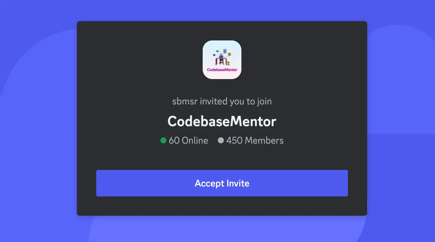 The CodeMentors discord, showing over 500 users and counting.